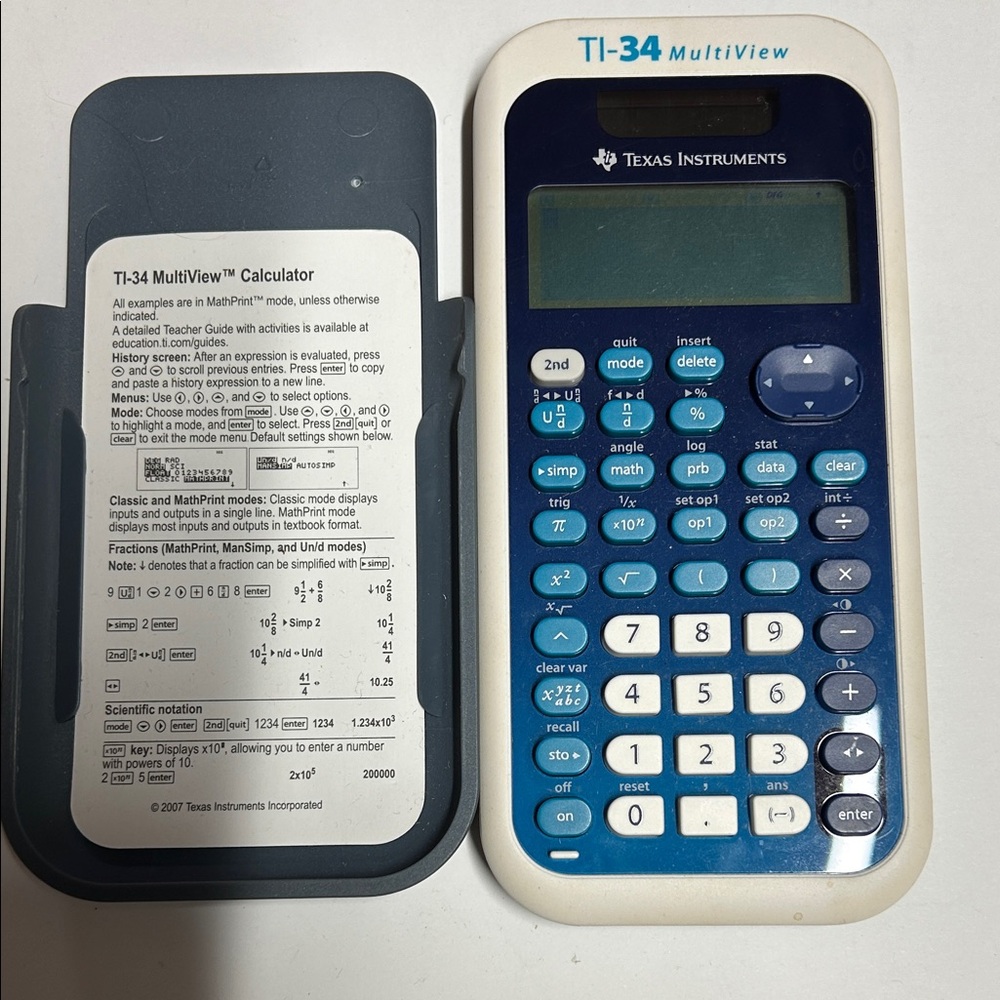 TEXAS INSTRUMENTS TI-34 MultiView Calculator Fractions School Math Science - Picture 3 of 7